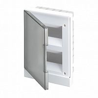 Распределительный шкаф Basic E 16 мод., IP40, встраиваемый, пластик, прозрачная серая дверь |  код. BEF402216 |  ABB